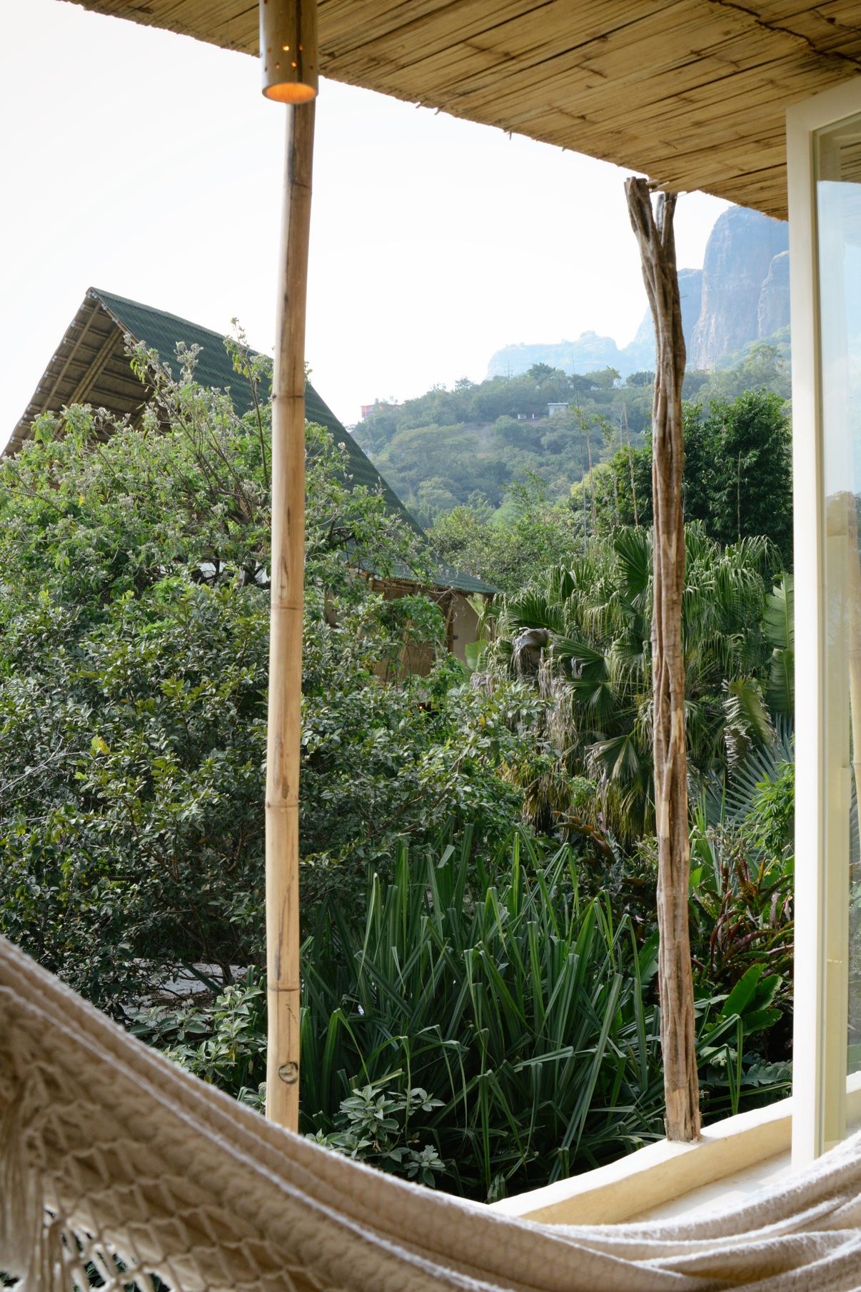 Loft terrace with hammock overlooking the jungle and mountains